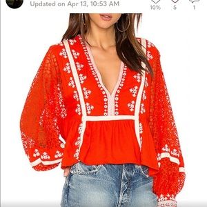 Free people boogie all nights blouse